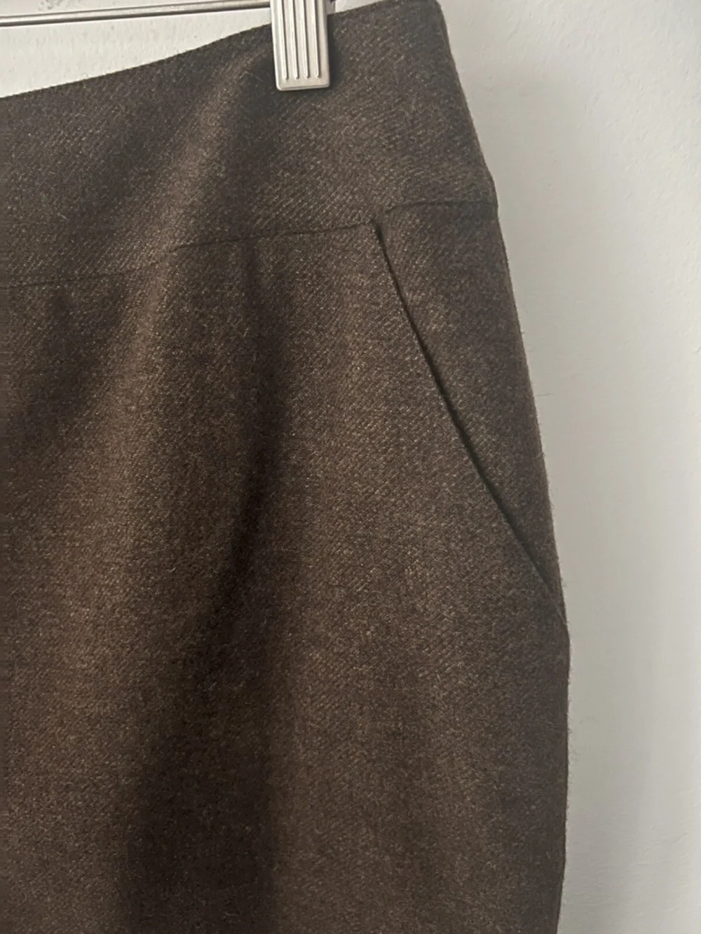Chanel Brown Cashmere Skirt Autumn ‘99 Size 40